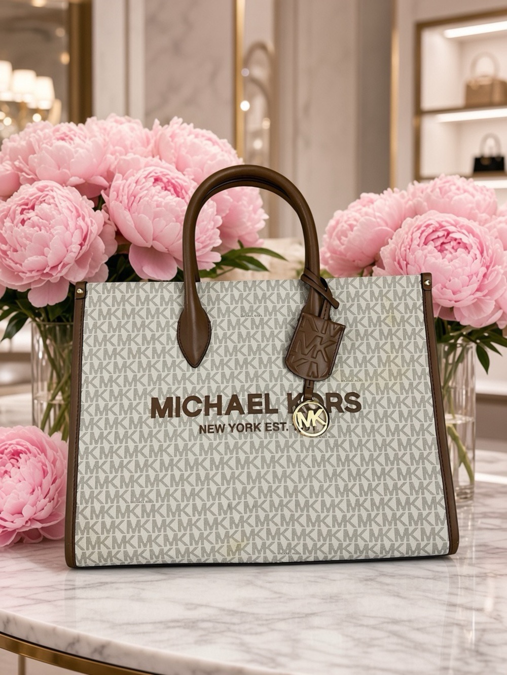 Michael Kors Mirella Medium Logo Tote Bag